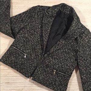 Express Tweed Wool Blazer